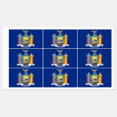 Patriottische labels met vlag van de staat New Yor (Vel)