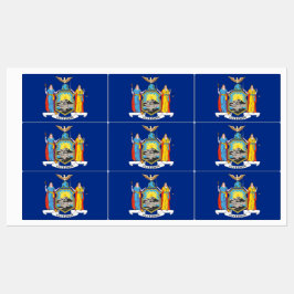 Patriottische labels met vlag van de staat New Yor