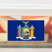 Patriottische labels met vlag van de staat New Yor (Aangebracht)