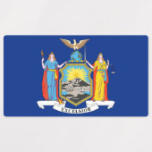 Patriottische labels met vlag van de staat New Yor (Design 2)