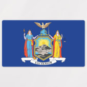 Patriottische labels met vlag van de staat New Yor (Design 1)