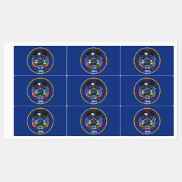 Patriottische labels met vlag van de staat Utah