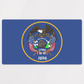 Patriottische labels met vlag van de staat Utah (Design 2)