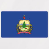 Patriottische labels met vlag van de staat Vermont (Design 1)