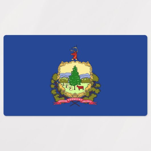 Patriottische labels met vlag van de staat Vermont (Design 1)