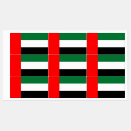 Patriottische labels met vlag van de Verenigde Ara