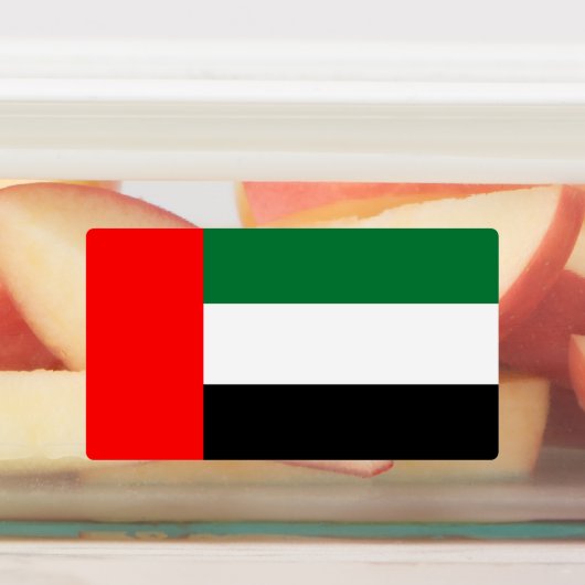 Patriottische labels met vlag van de Verenigde Ara (Aangebracht)