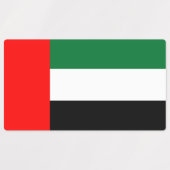 Patriottische labels met vlag van de Verenigde Ara (Design 1)