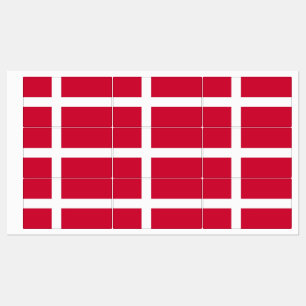 Patriottische labels met vlag van Denemarken