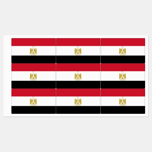Patriottische labels met vlag van Egypte (Vel)