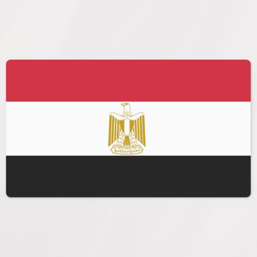 Patriottische labels met vlag van Egypte (Design 2)