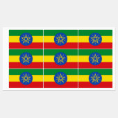 Patriottische labels met vlag van Ethiopië (Vel)
