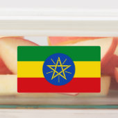 Patriottische labels met vlag van Ethiopië (Aangebracht)