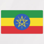 Patriottische labels met vlag van Ethiopië (Design 1)