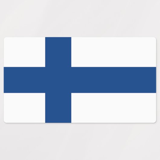 Patriottische labels met vlag van Finland (Design 1)
