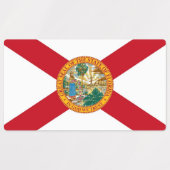 Patriottische labels met vlag van Florida (Design 2)