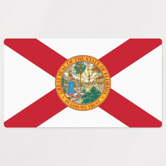 Patriottische labels met vlag van Florida (Design 1)
