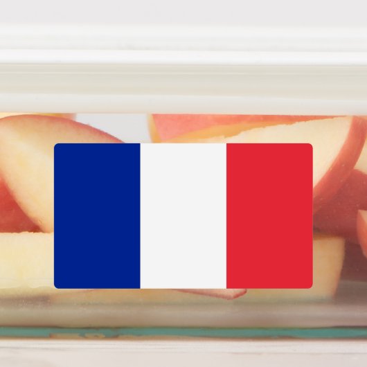 Patriottische labels met vlag van Frankrijk (Aangebracht)