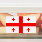 Patriottische labels met vlag van Georgië (Aangebracht)