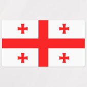 Patriottische labels met vlag van Georgië (Design 1)