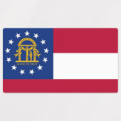 Patriottische labels met vlag van Georgië (Design 2)