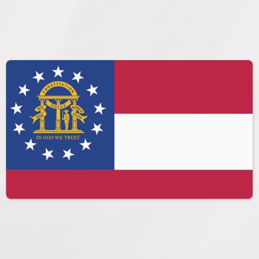 Patriottische labels met vlag van Georgië (Design 2)