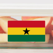Patriottische labels met vlag van Ghana (Aangebracht)