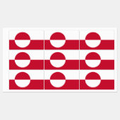 Patriottische labels met vlag van Groenland (Vel)