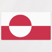Patriottische labels met vlag van Groenland (Design 2)