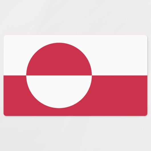 Patriottische labels met vlag van Groenland (Design 2)