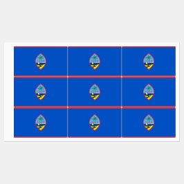 Patriottische labels met vlag van Guam