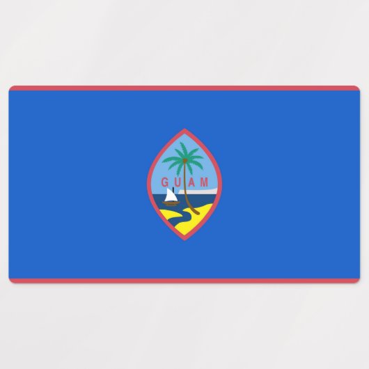 Patriottische labels met vlag van Guam (Design 1)