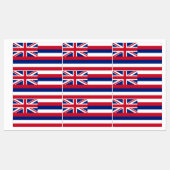 Patriottische labels met vlag van Hawaï (Vel)