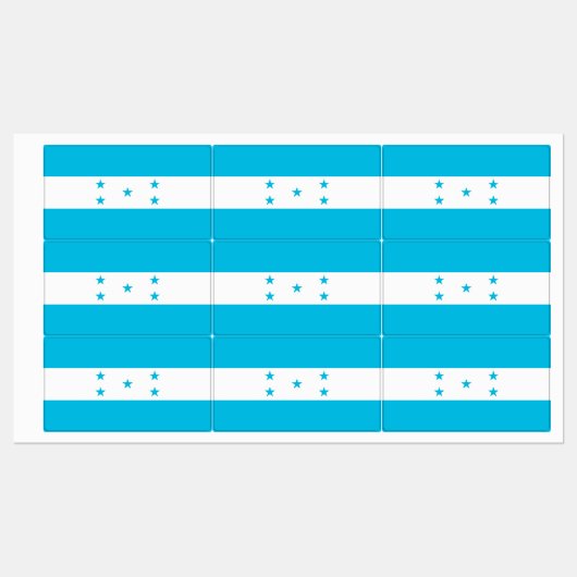 Patriottische labels met vlag van Honduras (Vel)