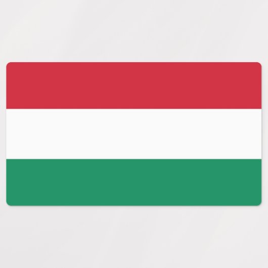 Patriottische labels met vlag van Hongarije (Design 2)