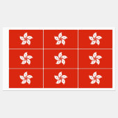 Patriottische labels met vlag van Hongkong (Vel)