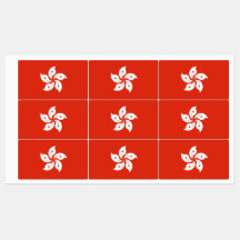 Patriottische labels met vlag van Hongkong