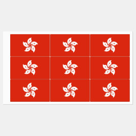 Patriottische labels met vlag van Hongkong