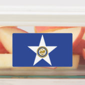 Patriottische labels met vlag van Houston City (Aangebracht)