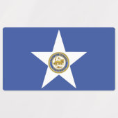 Patriottische labels met vlag van Houston City (Design 2)