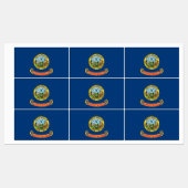 Patriottische labels met vlag van Idaho State (Vel)