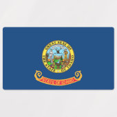 Patriottische labels met vlag van Idaho State (Design 2)