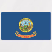Patriottische labels met vlag van Idaho State (Design 1)