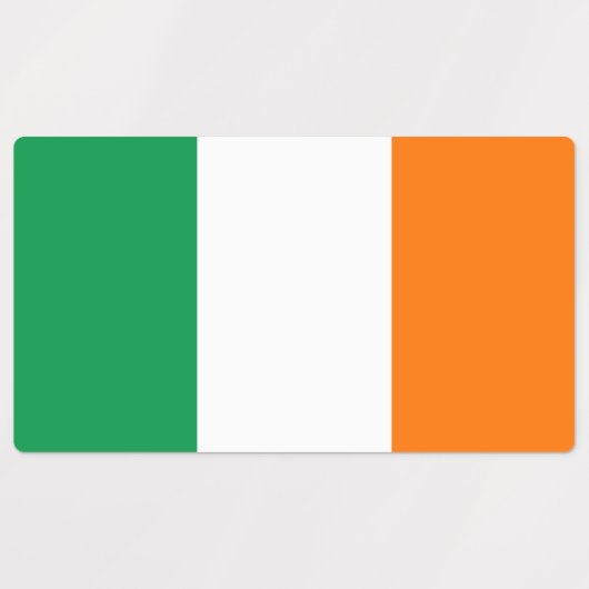 Patriottische labels met vlag van Ierland (Design 2)