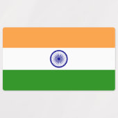 Patriottische labels met vlag van India (Design 1)