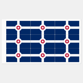 Patriottische labels met vlag van Indianapolis