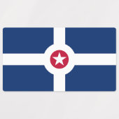Patriottische labels met vlag van Indianapolis (Design 1)
