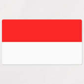 Patriottische labels met vlag van Indonesië (Design 2)