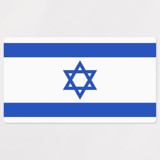 Patriottische labels met vlag van Israël (Design 2)