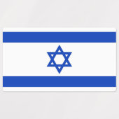 Patriottische labels met vlag van Israël (Design 1)